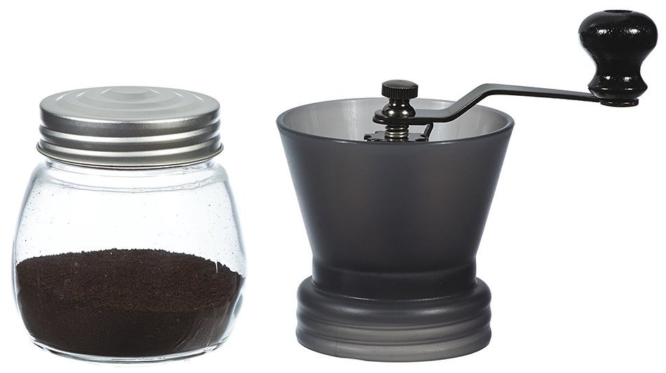 GROSCHE Bremen Adjustable Ceramic Conical Burr Manual Coffee Grinder (Black) N5