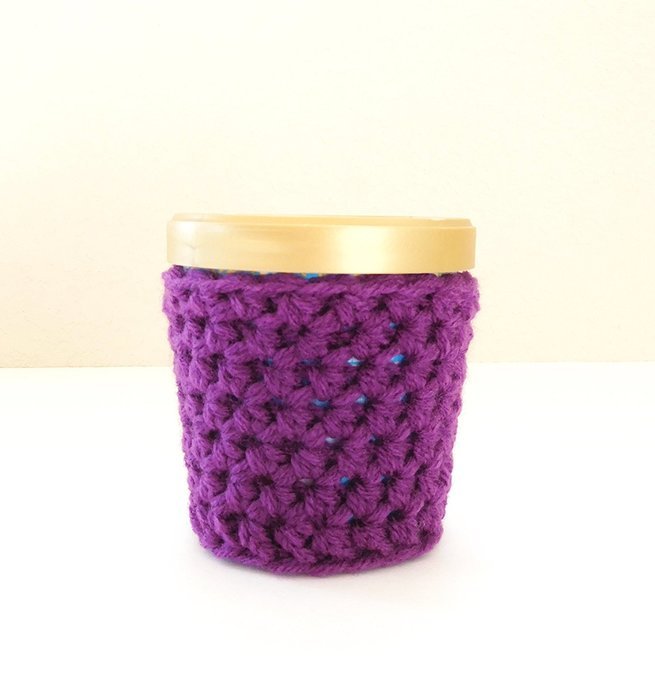 Pint Ice Cream Cozy, Dark Purple N3
