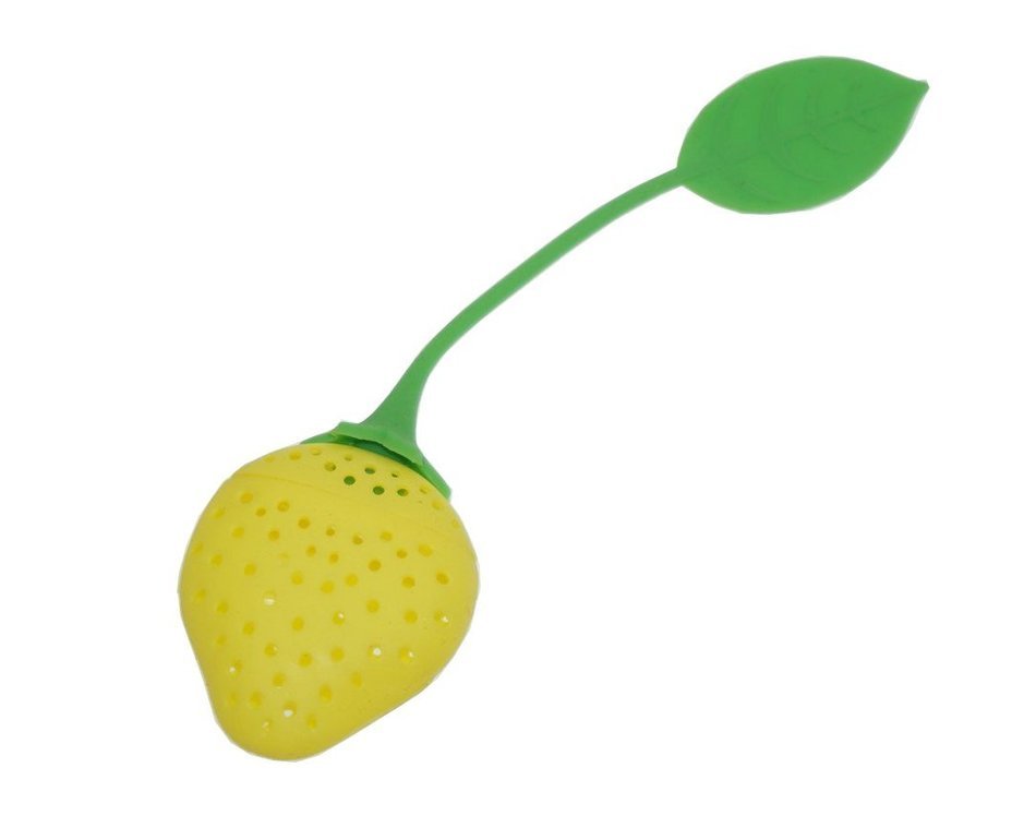 Bilipala Silicone Tea Infuser, Cut Strawberry Shaped Tea Strainers, Set of 3 N2