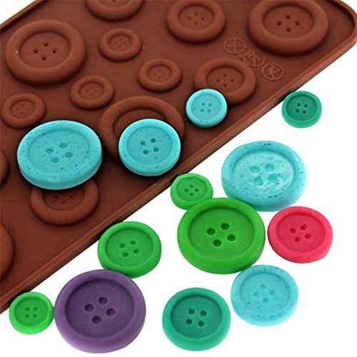 (Artlalic) Button Shape Chocolate Moulds Cake Cookie Mold Silicone Chocolate Mold DIY