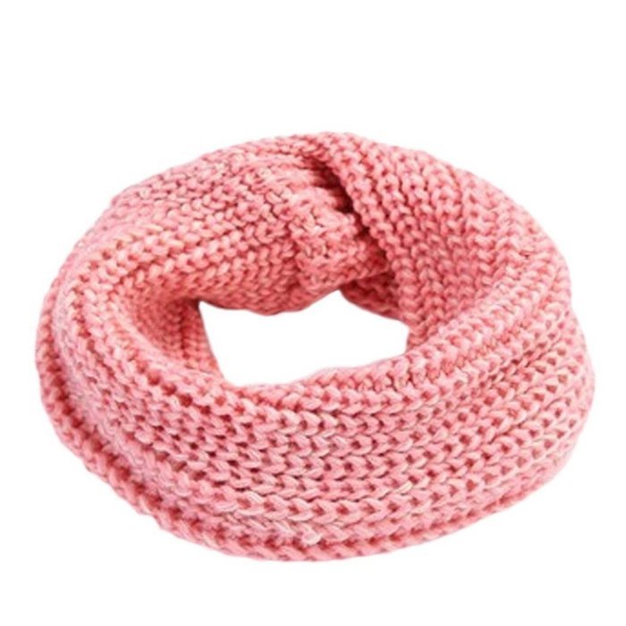 Morecome Autumn Winter Boys Girls Scarf O Ring Neck Keep Warm Scarves (Pink) N7