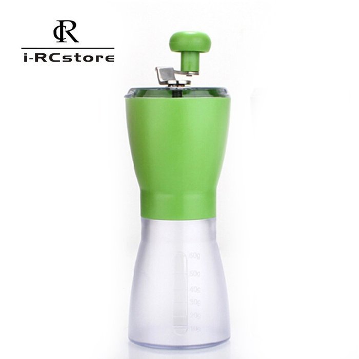 RC Professional Manual Ceramic Burr Coffee Grinder, Hand-crank Coffee Mill, Includes Brush, Black N15
