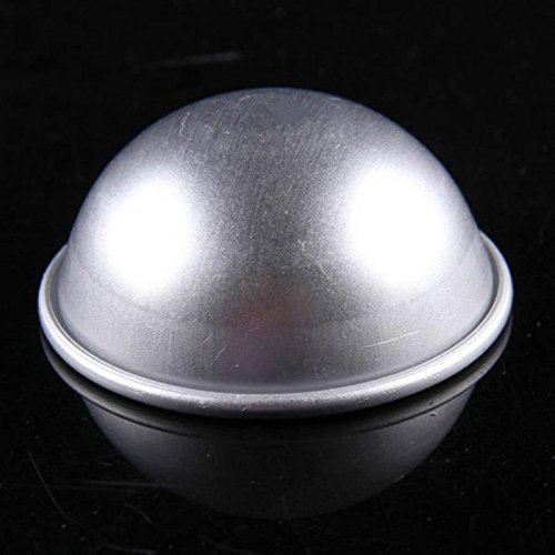 Hot DIY 2pcs 3D Ellipsoid Ball Stainless Steel Sphere Bath Bomb Cake Pan Baking Pastry Mould 2zise (5.5CM) N5
