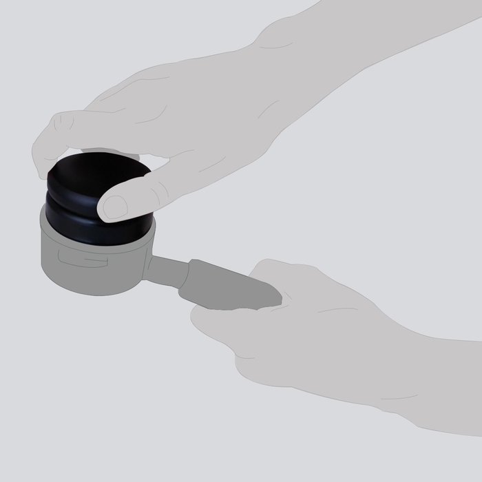 Puck Style Espresso Tamper, Black, 58mm, by Speedwell Coffee N3