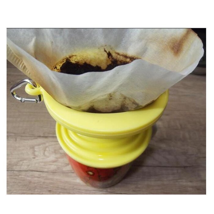 Kuke Reusable Silicone Coffee Dripper with Hook,Collapsible Coffee Filter Holder, Food Grade Tea Filter Cone (... N9