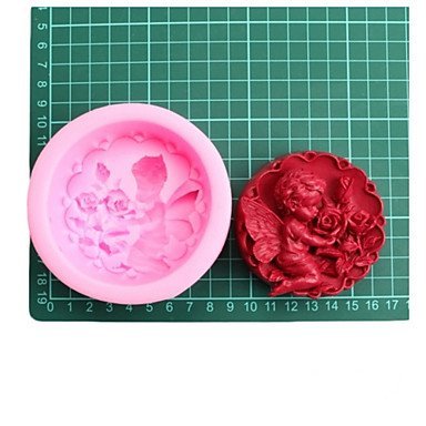 Y&XL&H 3D Angle and Rose Patterned Silicone Mold, Random Color N4