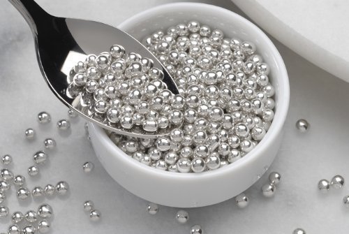 Boule Argent&eacute; Comestible 4 mm 25 g Baking Bling D&eacute;corations A Saupoudrer P&acirc;tisserie