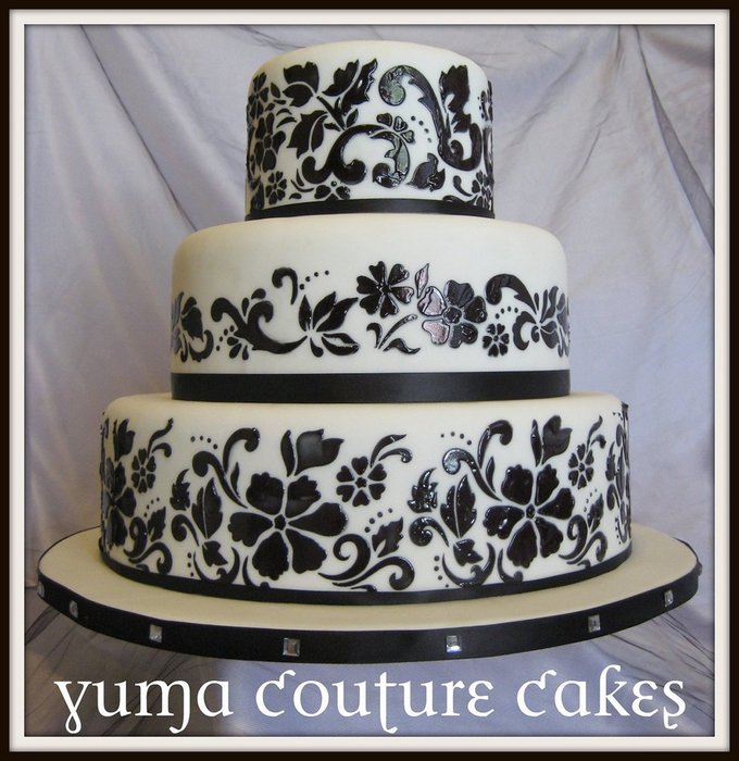 Designer Stencils C437 Floral Explosion Tier 4 Cake Stencil, Beige/semi-transparent N2