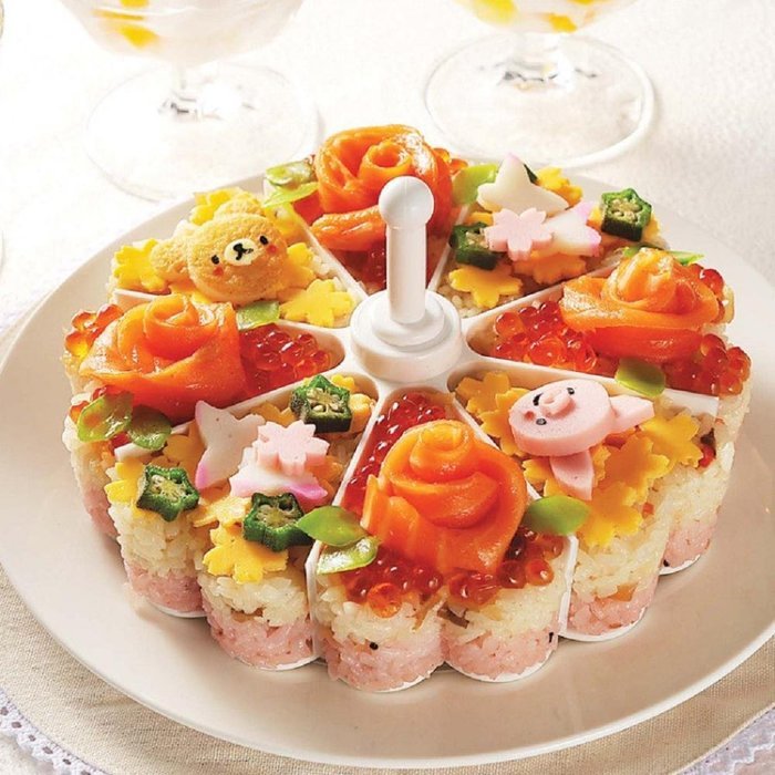 Baking Mold, FTXJ Novelty Jelly Pudding Melaleuca Rice Sushi Vegetable Roll Mould Shaper N4