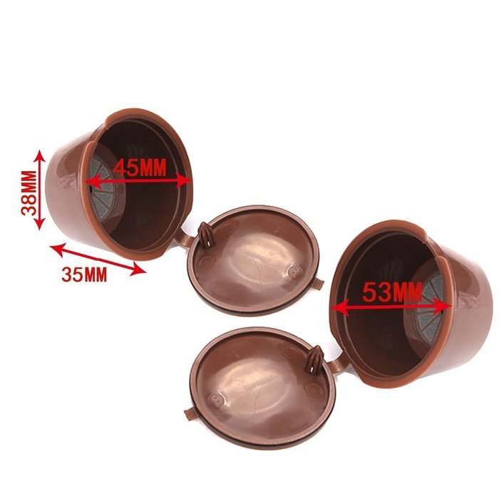 CISNO 5pcs/pack Refillable Coffee Capsules For Dolce Gusto | Compatible with Mini Me, Genio, Piccolo, Esperta... N8