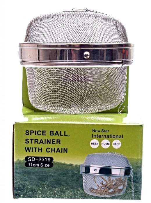 New Star International SD-2319 Stainless Steel Locking Spice Mesh Ball, Tea Strainer, Tea Infuser, Giant Size,... N2