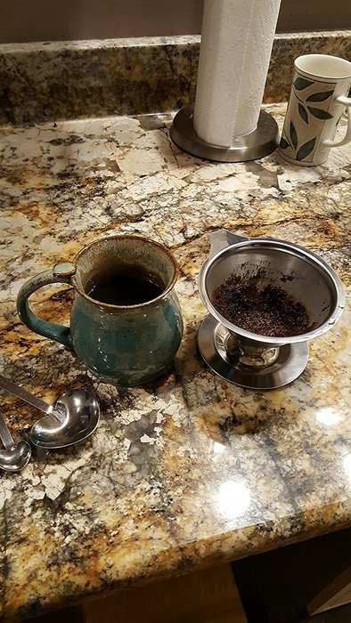 Royal Corgi Stainless Steel Pour Over Cone Coffee Dripper Complete With Stand Reusable N6