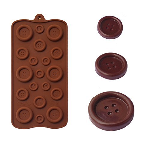 (Artlalic) Button Shape Chocolate Moulds Cake Cookie Mold Silicone Chocolate Mold DIY N2