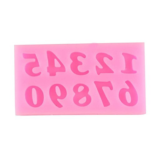 0-9 Number Shaped Cute Silicone Mold Chocolate Fondant Cake Decorating Baking Tool by uGen! Silicone Soap Mold...