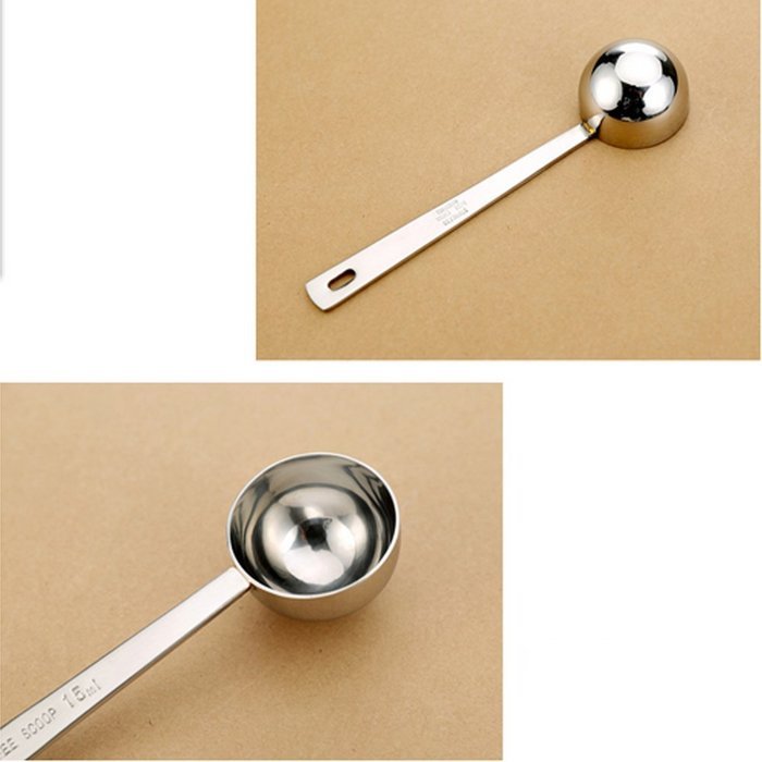 SIO 2pcs 15ml Stainless Steel Tablespoon Milk Powder Measuring Spoon Coffee Scoop Ice Cream Spoon N3