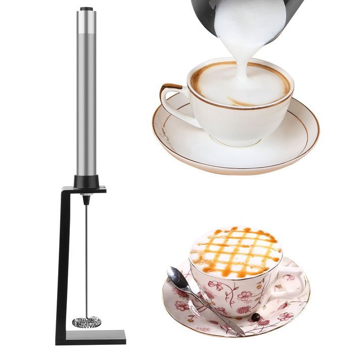 Stainless Steel Electric Milk Egg Handheld Coffee Foamer Wand ,Milk Frothing Pitchers Handheld N5