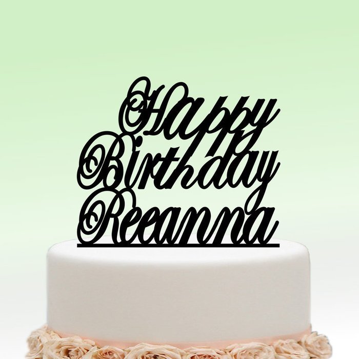 ivisi Personalized Wedding Cake Topper Monogram Last Name Surname Decoration Anniversary Gift (Design 5) N7
