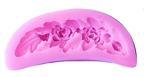 Flower Spray Curved Silicone Mold for Fondant, Gum Paste, Chocolate, Crafts N2