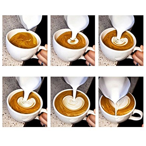XIDAJE Stainless Steel Milk Pitcher Suitable for Coffee, Latte & Frothing Milk (12 Oz / 350ml) N4