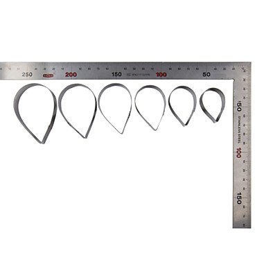 Sher FOUR-C Stainless Steel Rose Drop Flower Cutter Fondant Sugar Craft Cupcake Mold Baking Moulds Cookie Decorating... N4