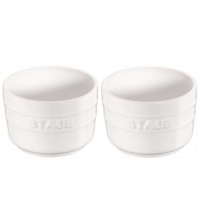 Staub Mini Round Ramekin, Set of 2, White, 5 oz.