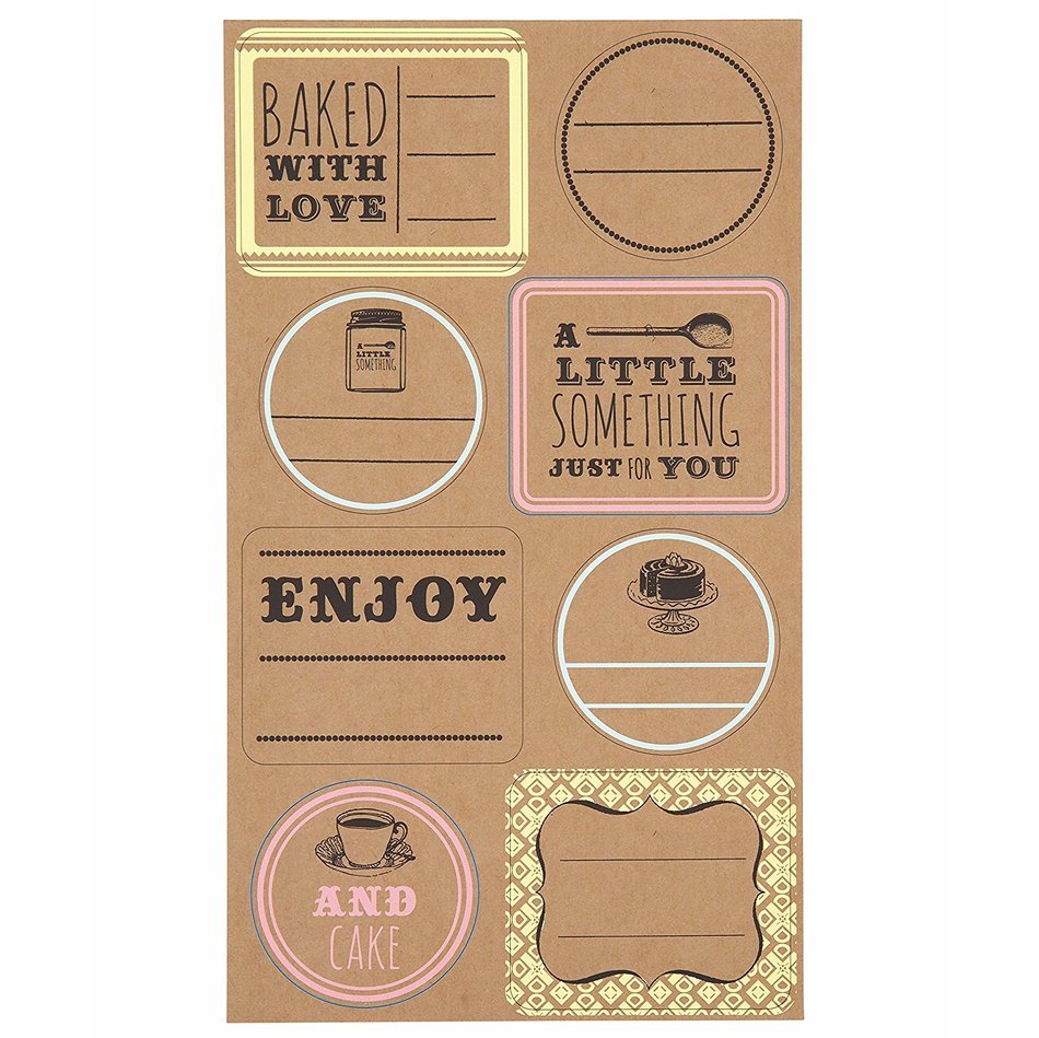 Bake Sale Sticky Labels Cake Decorates, Set of 48