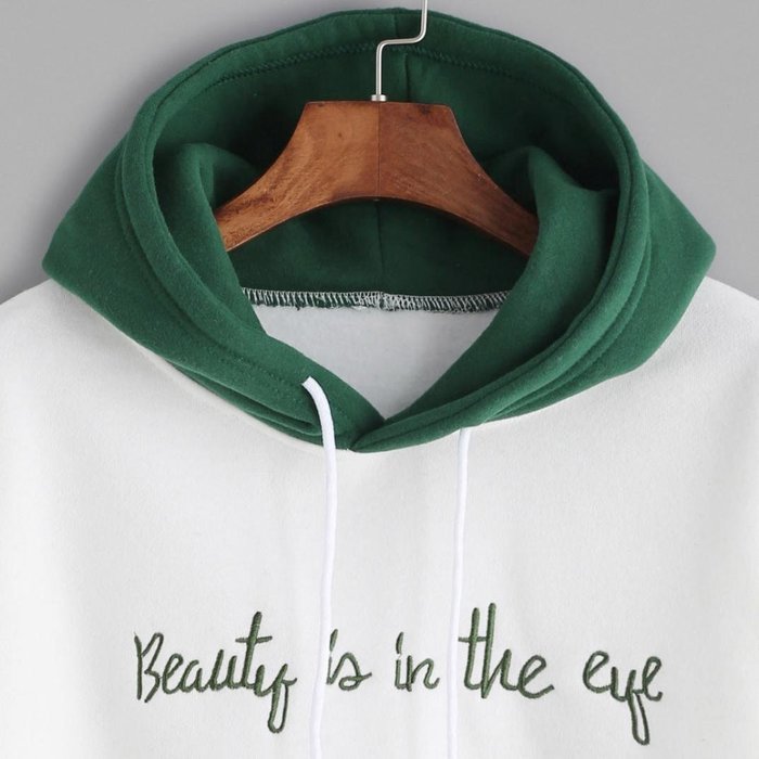 Women's Pullovers,Laimeng Cotton blend Embroidery Long Sleeve Blouse Letter Print Sweatshirt Pullovers (M, White) N4
