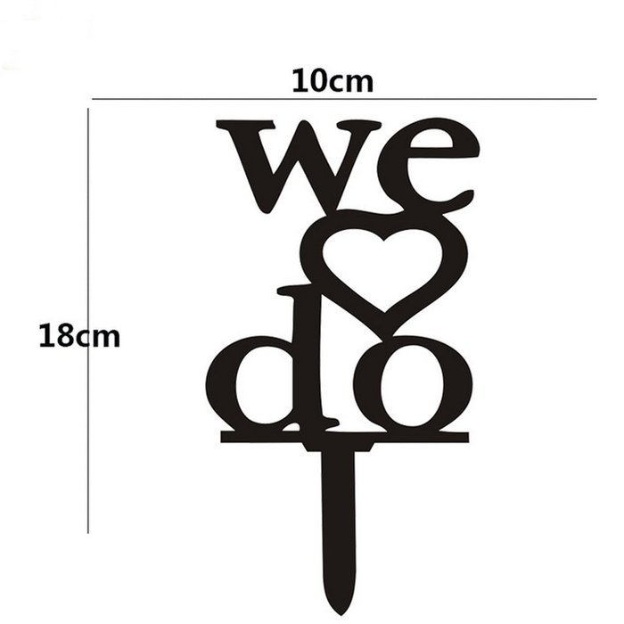 Ecape Acrylic Wedding Cake Toppers Custom Love You More Cake Toppers Cake Decoration Black Pack of 1 N42
