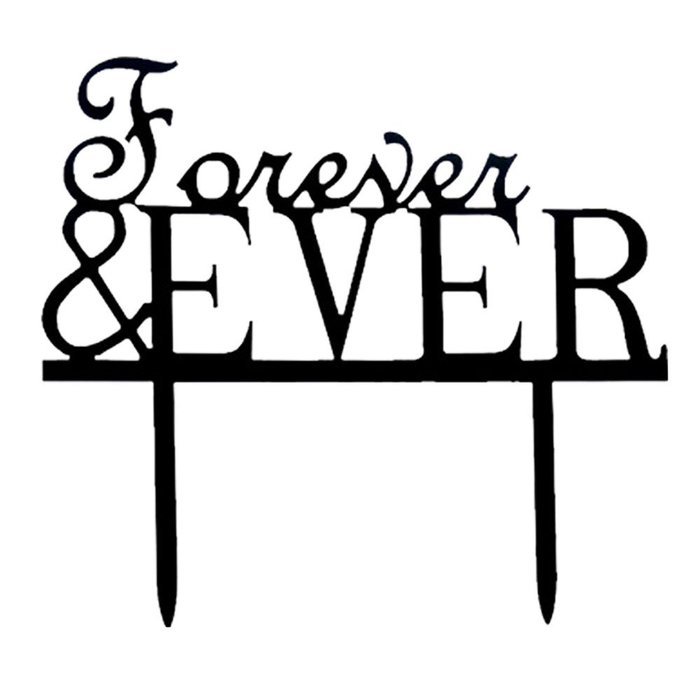 Ecape Acrylic Wedding Cake Toppers Custom Love You More Cake Toppers Cake Decoration Black Pack of 1 N43