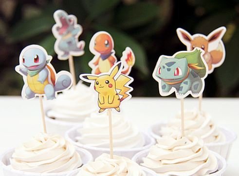 Pokemon Assorted Cupcake Picks Set of 12