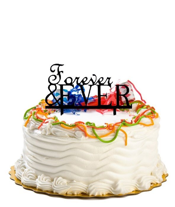 Ecape Acrylic Wedding Cake Toppers Custom Love You More Cake Toppers Cake Decoration Black Pack of 1 N45
