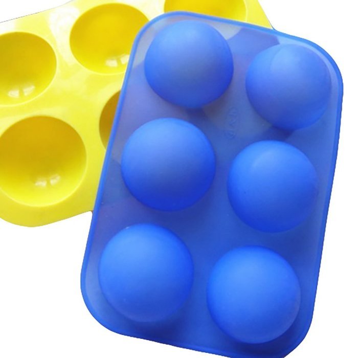 PIAGO 1 Pcs 6 Cavities Half Balls Silicone Cake Baking Mold Cake Pan Muffin Cups Handmade Soap Moulds Biscuit...