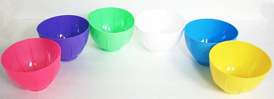 Plasdent 907DMB-A Mixing Bowls Plastic Assorted Color 6/pk