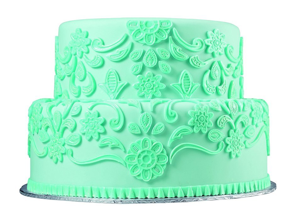 Wilton 409-2557 Fondant and Gum Paste Silicone Mold, Lace