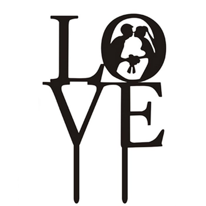 Ecape Acrylic Wedding Cake Toppers Custom Love You More Cake Toppers Cake Decoration Black Pack of 1 N50
