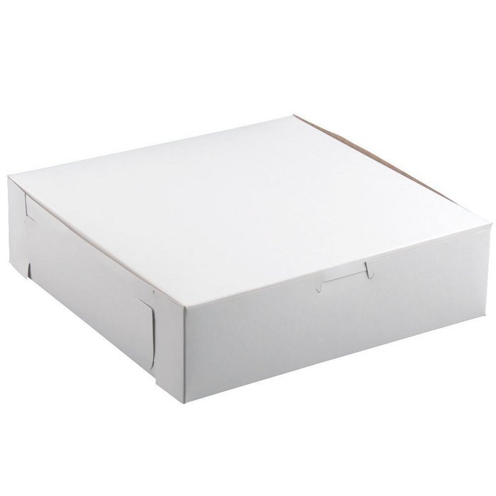 Southern Champion Lot of 10 Bakery or Cake Box, 9 x 9 x 2.5", White N2