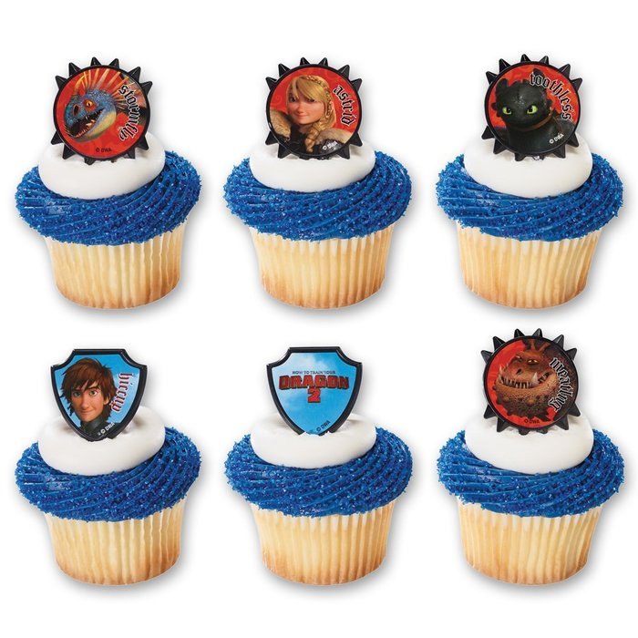 DecoPac How to Train Your Dragon 2 Hiccup and Friends Cupcake Rings (12 Count) N2