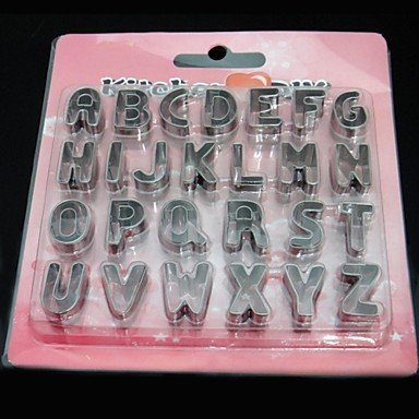 Y&XL&H Bakeware Stainless Steel 26PCS Letter Shaped Cookies Mold Cake & Cookie Cutters N2