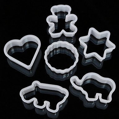 Y&XL&H 6Pcs Plastic Animal DIY Cookie Cutters Fondant Cake Biscuit Decorative Mould Set Baking Tool For Bakery... N2