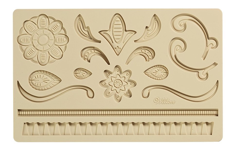 Wilton 409-2557 Fondant and Gum Paste Silicone Mold, Lace N2