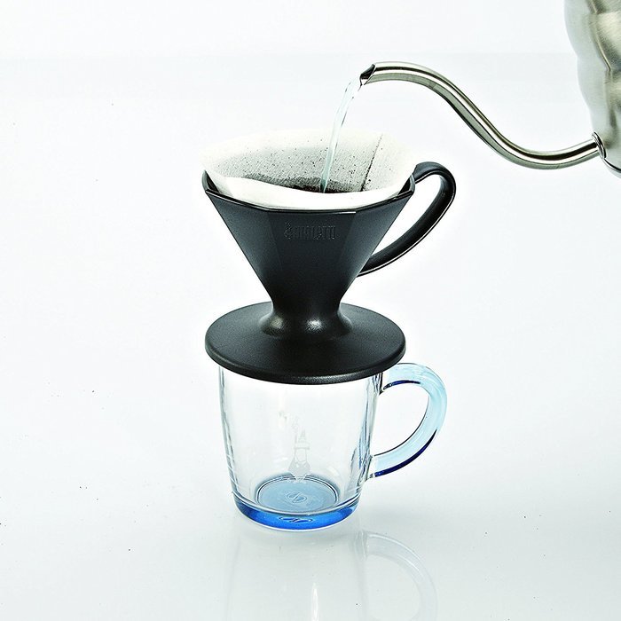 Bialetti 6751 2 Cup Plastic Pourover Coffee Dripper, Black N2