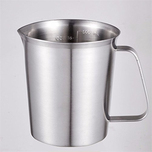Lautechco Durable Stainless Steel Digital Measuring Cup Scale Measure Cup Kitchen Kitchenware Tools (500ml / 16... N10