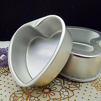 Y&XL&H 5 inch Metal Love Heart Shape Cake Mold Detachable Live Bottom Pastry Mould N5