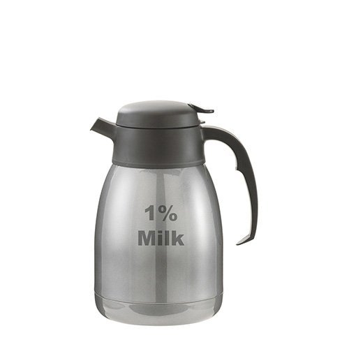 Service Ideas FVP202%ET Server, "2% Milk" Etched, Stainless Steel, 2.0 L