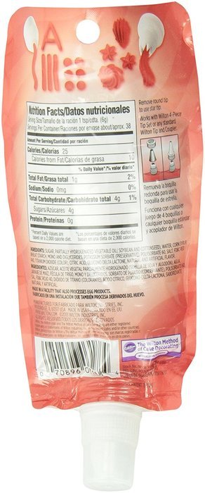 Wilton 704-0188 Icing Pouch with Tips, 8-Ounce, Red N6