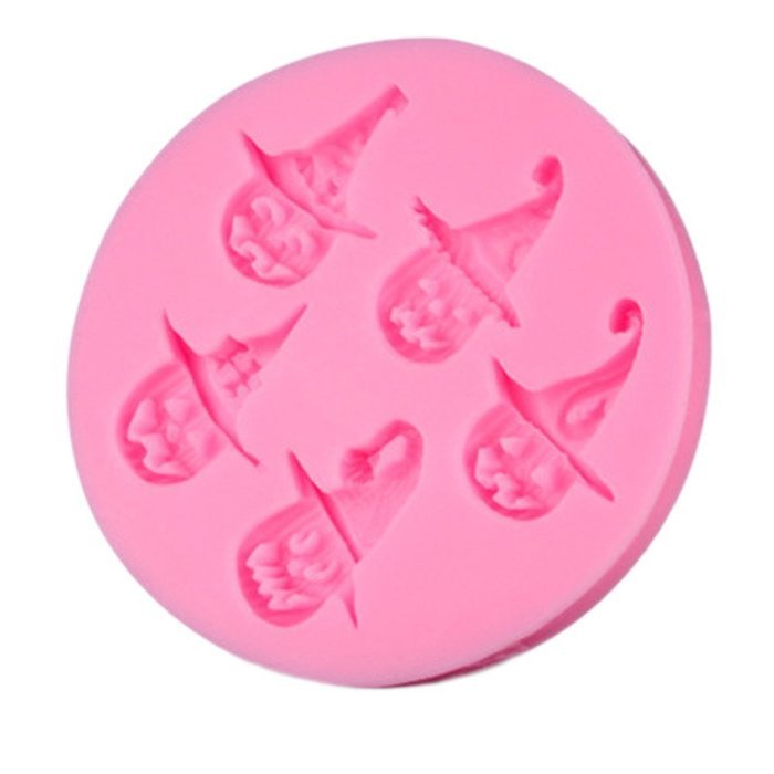 Beautymei Halloween Pumpkins with Hat Mini Silicone Mold Pink