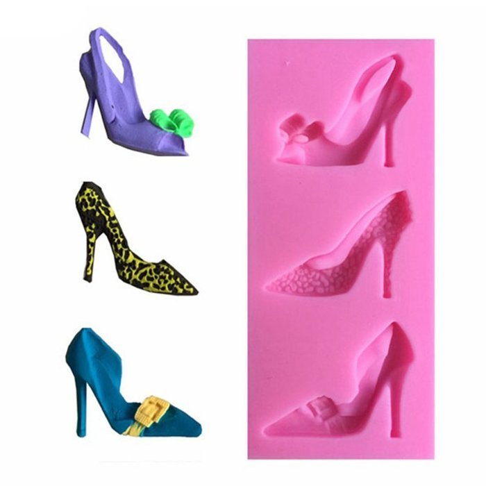 BleuMoo High Heel Shoes Silicone Fondant Mould Cake Decorating Chocolate Baking Mold DIY N3