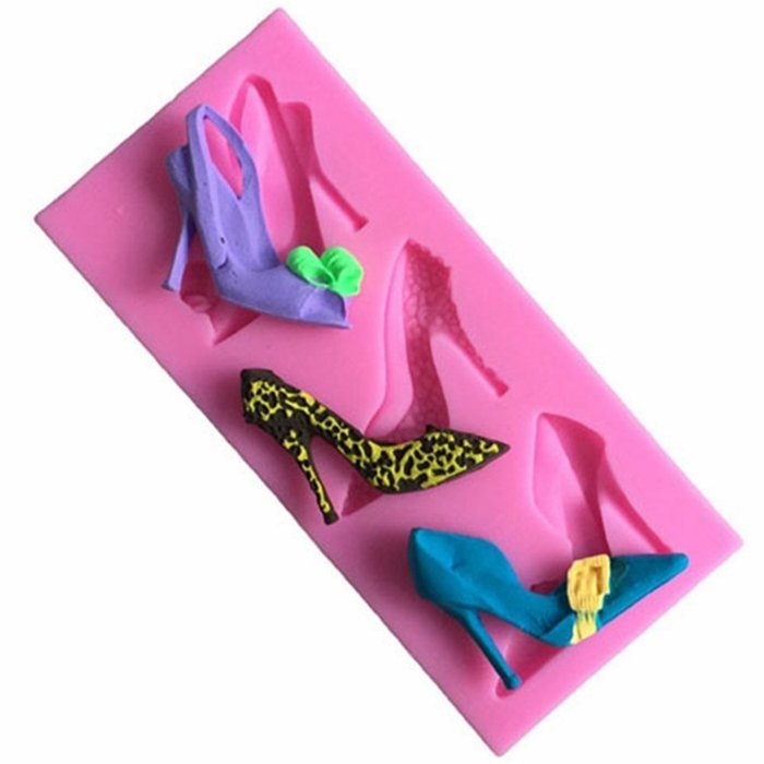 BleuMoo High Heel Shoes Silicone Fondant Mould Cake Decorating Chocolate Baking Mold DIY N5