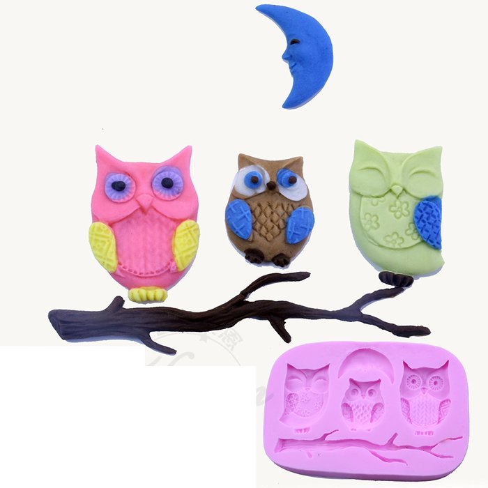 Anyana Owl Silicone Fondant Mold Cake Decorating Pastry Gum Pastry Tool Kitchen Tool Sugar Paste Baking Mould... N5