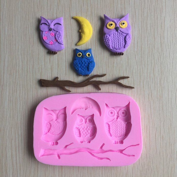 Anyana Owl Silicone Fondant Mold Cake Decorating Pastry Gum Pastry Tool Kitchen Tool Sugar Paste Baking Mould... N6